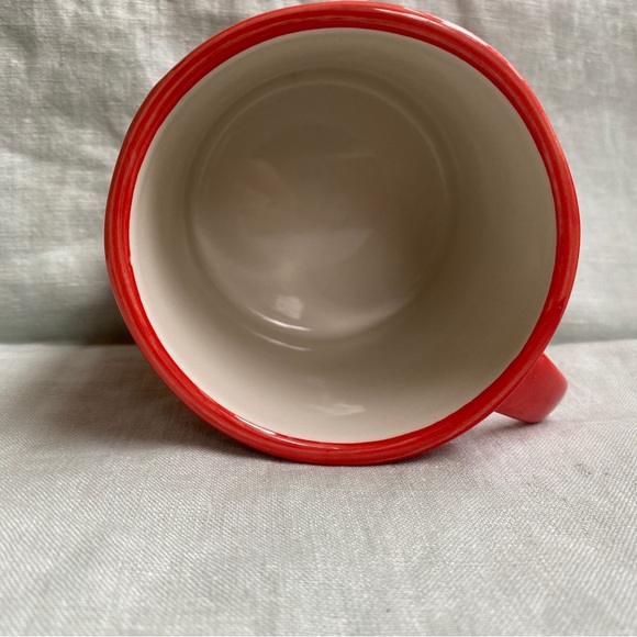 Anthropologie red hand painted Colorway "J" monogram initial mug - Picture 8 of 10